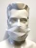 Behelfsmaske Gesichtsmaske Maske mit wasserabweisenden Vliess - 15443/1 Weiß 20 Stück