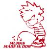 Pinkelmännchen Applikations-Aufkleber - Murks made in DDR - 303625 Gr. ca. 15cm