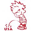 Pinkelmännchen Applikations-Aufkleber - USA - 303628 Gr. ca. 15cm