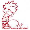 Pinkelmännchen Applikations-Aufkleber - sex.zylinder - 303605 Gr. ca. 15cm