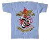 T-Shirt mit Print - So gut kann man mit 70 aussehen - 10664 hellblau - Gr. L
