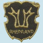 Aufnäher - Brandzeichen Rheinland - 02160 - Gr. ca. 3,5 x 4 cm - Patches Stick Applikation