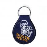 Schlüsselanhänger aus Stoff mit Einstickung - Boxer Feeling - Gr. ca. 6,5x5 cm - 02373 - Keyholder