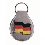 Stoff-Schlüsselanhänger mit Einstickung Deutschland Fahne Flagge - 02458 - Gr. ca. 5x6,5cm