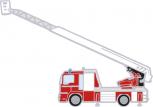 Anstecknadel Pin - Feuerwehr Feuerwehrwagen - Gr. ca. 4,3 x 3 cm - 02870