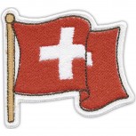 AUFNÄHER - Schweiz - 02987 - Gr. ca. 6 x 6 cm - Patches Stick Applikation