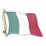 Aufnäher Patches Applikation - Italien wehende Fahne - 04355 - Gr. ca. 9 x 7,5 cm