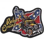 Aufnäher - Rebel Country - 04940 - Gr. ca. 9,5 x 6,5 cm - Patches Stick Applikation