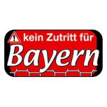 Hinweisschild Tür - Kein Zutritt für Bayern - 308141 - 14,6cm x 7,5cm