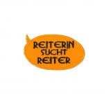 Aufnäher Patches Reiterin sucht Reiter Gr. ca. 7,5 x 4,5 cm 00539 Orange