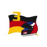Aufnäher Patches Deutschlandflagge Helm 3 Gr. ca. 7,6 x 6,5 cm 05403