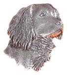 Anstecknadel - Metall - Pin - Hundekopf - Größe ca 25 x 30 mm - 05561