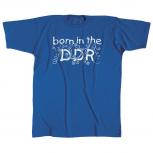 Kinder-T-Shirt mit Print - born in the DDR - 06928 blau - Gr. 86-164