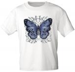 Kinder T-Shirt Schmetterling Butterfly - 06992 weiß / 110/116
