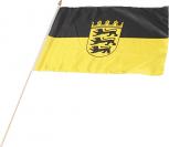 Stockländerfahne Schwenkfahne - Wappen - BADENWÜRTTEMBERG - Gr. ca. 40 x 30cm - 07605 - Flagge mit Holzstock