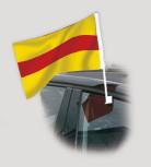 Autoscheiben-Fahne - BADEN - Gr. ca. 40 x 30 cm - 07932 - Fanflagge Fahne mit Klemmstab