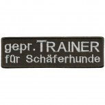 Aufnäher Patch - TRAINER Schäferhunde - 01724 - Gr. ca. 10,5 x 3cm