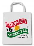 Baumwolltasche mit Aufdruck - FREIHEIT FÜR KURDISTAN - Kampf gegen IS - 08948 - Baumwolltasche Einkaufstasche