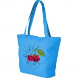 Lifestyle-Tasche mit Einstickung Obst Kirschen 08962 hellblau designed bye Ticiana Montabri