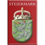 Kühlschrankmagnet - Wappen Steiermark - Gr. ca. 8 x 5,5 cm - 38113 - Küchenmagnet