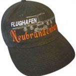 Baseballcap mit Einstickung - Flughafen Neubrandenburg - 68866 schwarz