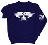 Sweatshirt mit Print - Tattoo Drache - 09031 - versch. farben zur Wahl - Gr. S-XXL blau / L