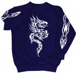 Sweatshirt mit Print - Tattoo - 09067 - versch. farben zur Wahl - blau / XXL