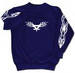 Sweatshirt mit Print - Tattoo - 09072 - vesch. farben zur Wahl - blau / L