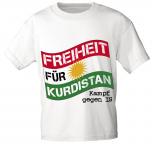 T-Shirt unisex mit Aufdruck - FREIHEIT FÜR KURDISTAN - Kampf gegen IS - 09079 - Gr. S - XXL