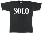 T-Shirt unisex mit Print - SOLO - 09330 schwarz - Gr. S-XXL