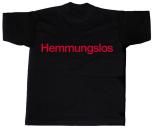 T-Shirt unisex mit Print - Hemmungslos - 09339 schwarz - Gr. S