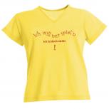 T-Shirt mit Print - Ich will doch nur spiel´n - ich tu doch nichts - 09375 gelb - Gr. S-XXL