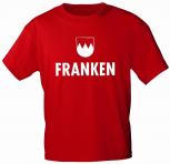 T-Shirt mit Print - Franken Emblem - 09387 rot - Gr. S-XXL