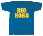T-Shirt mit Print - BIG BOSS - 09439 blau - Gr. S-XXL