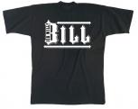 T-Shirt unisex mit Print - BILL - 09468 schwarz - Gr. S