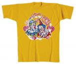 T-Shirt unisex mit Print - Clown - 09479 gelb - Gr. XL
