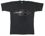 T-Shirt unisex mit Print - TRIBAL - 09486 schwarz - Gr. S