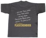 T-Shirt unisex mit Print - Flaschenbier... - 09512 dunkelgrau - Gr. S-XXL
