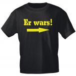 T-Shirt mit Print - Er wars! - 09854 schwarz - Gr. S