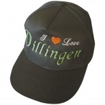 Baseballcap mit Einstickung - I love Dillingen - 68936 schwarz