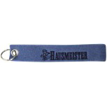 Filz-Schlüsselanhänger mit Stick HAUSMEISTER Gr. ca. 17x3cm 14136 Keyholder blau