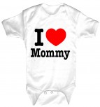 Babystrampler mit Print - I love Momy - 08321 weiß - Gr. 18-24 Monate