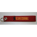 Filz-Schlüsselanhänger mit Stick Kreuzberg Gr. ca. 17x3cm 14300 rot