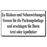 PVC Aufkleber Fun Auto-Applikation Spass-Motive und Sprüche - Zu Risiken... - 303339 - Gr. ca. 11 x 7 cm