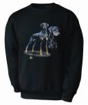 Kinder Sweatshirt mit Hundemotiv - Dobermann - 08673 schwarz - ©Kollektion Bötzel - Gr. 110-164