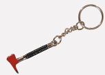 Metall- Schlüsselanhänger mit plastischem Feuerwehrmotiv - Kette und starkem Schlüsselring - 02320