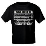 T-Shirt Sprücheshirt Handwerker - Maurer  - 10285 schwarz / XL