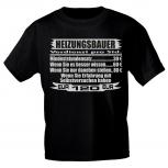 T-Shirt Sprücheshirt Handwerker - Heizungsbauer  - 10287 schwarz / XL