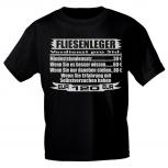 T-Shirt Sprücheshirt Handwerker - Fliesenleger  - 10288 schwarz / XL