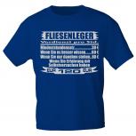 T-Shirt Sprücheshirt Handwerker - Fliesenleger  - 10288 S / dunkelblau